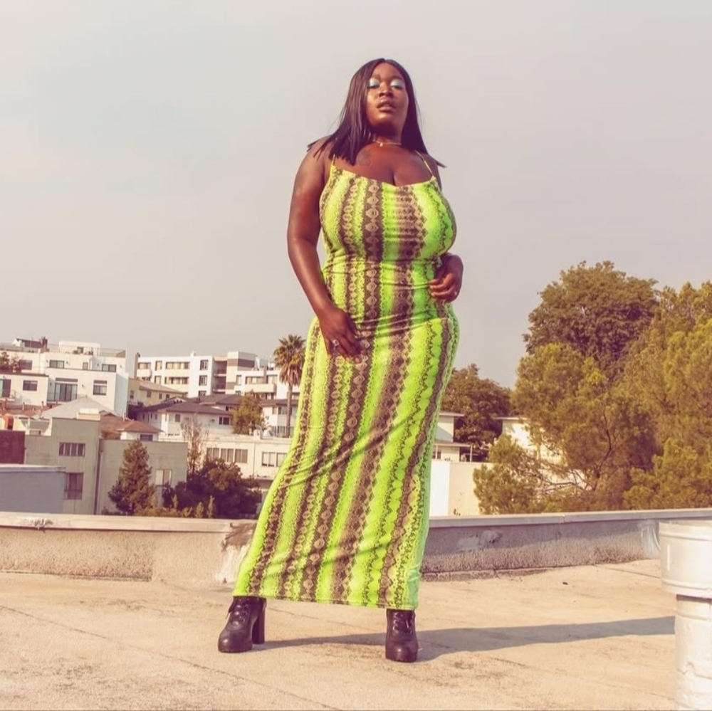 ASOS - Lime Green Maxi Bodycon Dress